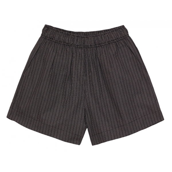 La Rando - Obera Shorts - Cotone - Grigio - Pantaloni Artigianali - Pelle di Alta Qualità Luxury