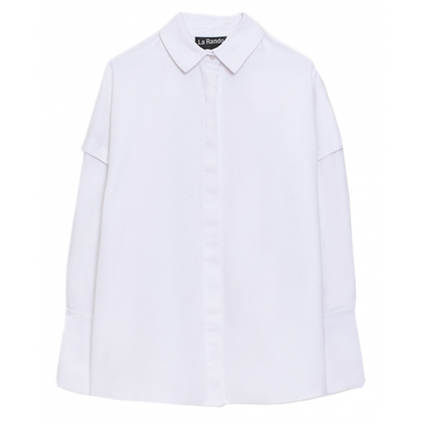 La Rando - Olivos Shirt - Cotone - Bianco - Camicie Artigianali - Pelle di Alta Qualità Luxury