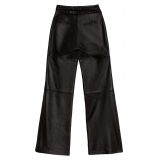La Rando - Pacheco Pants - Morbida Pelle di Agnello - Nero - Pantaloni Artigianali - Pelle di Alta Qualità Luxury