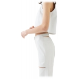 La Rando - Pacheco Pants - Morbida Pelle di Agnello - Bianco - Pantaloni Artigianali - Pelle di Alta Qualità Luxury
