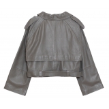La Rando - Rafaela Jacket - Soft Lambskin - Grey - Artisan Jacket - Luxury High Quality Leather