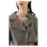 La Rando - Rafaela Jacket - Morbida Pelle di Agnello - Grigio - Giacca Artigianale - Pelle di Alta Qualità Luxury
