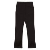 La Rando - Torcuato Pants - Silk and Wool - Black - Luxury High Quality Leather