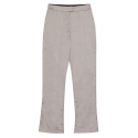 La Rando - Torcuato Pants - Silk and Wool - Light Grey - Luxury High Quality Leather