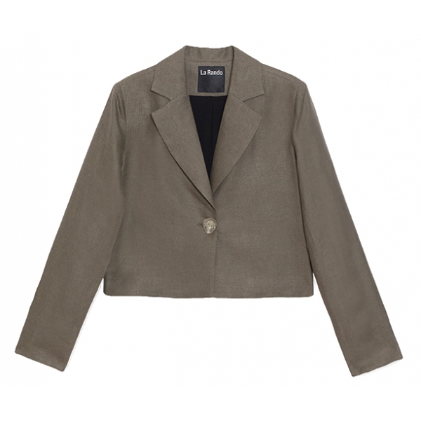 La Rando - Trelew Blazer - Linen - Grey - Artisan Jacket - Luxury High Quality Leather