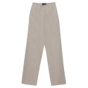 La Rando - Trelew Pants - Lino  - Beige - Pantaloni Artigianali - Pelle di Alta Qualità Luxury