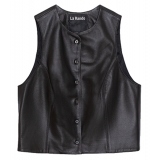 La Rando - Trelew Vest - Lambskin Leather - Black - Artisan Top - Luxury High Quality Leather