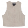 La Rando - Trelew Vest - Lino - Beige - Top Artigianali - Pelle di Alta Qualità Luxury