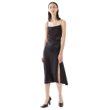 La Rando - Viedma Dress - Seta - Nero - Vestito Artigianale - Pelle di Alta Qualità Luxury