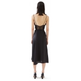 La Rando - Viedma Dress - Seta - Nero - Vestito Artigianale - Pelle di Alta Qualità Luxury