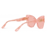 Dolce & Gabbana - DG Crossed Sunglasses - Pink - Dolce & Gabbana Eyewear
