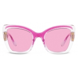 Dolce & Gabbana - Step Injection Sunglasses - Clear Pink Glitter - Dolce & Gabbana Eyewear