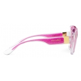 Dolce & Gabbana - Step Injection Sunglasses - Clear Pink Glitter - Dolce & Gabbana Eyewear