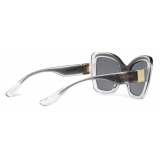 Dolce & Gabbana - Occhiale da Sole Step Injection - Trasparente Grigio Glitterato - Dolce & Gabbana Eyewear