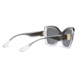 Dolce & Gabbana - Step Injection Sunglasses - Clear Grey Glitter - Dolce & Gabbana Eyewear