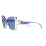 Dolce & Gabbana - Step Injection Sunglasses - Clear Blue Glitter - Dolce & Gabbana Eyewear