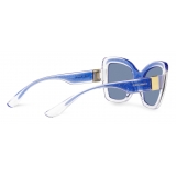 Dolce & Gabbana - Step Injection Sunglasses - Clear Blue Glitter - Dolce & Gabbana Eyewear