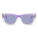 Dolce & Gabbana - Step Injection Sunglasses - Clear Lilac Glitter - Dolce & Gabbana Eyewear