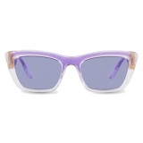 Dolce & Gabbana - Step Injection Sunglasses - Clear Lilac Glitter - Dolce & Gabbana Eyewear