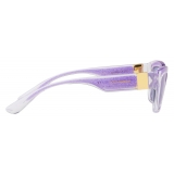 Dolce & Gabbana - Step Injection Sunglasses - Clear Lilac Glitter - Dolce & Gabbana Eyewear