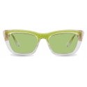 Dolce & Gabbana - Step Injection Sunglasses - Clear Green Glitter - Dolce & Gabbana Eyewear
