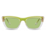 Dolce & Gabbana - Step Injection Sunglasses - Clear Green Glitter - Dolce & Gabbana Eyewear