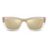 Dolce & Gabbana - Step Injection Sunglasses - Clear Gold Glitter - Dolce & Gabbana Eyewear