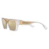 Dolce & Gabbana - Step Injection Sunglasses - Clear Gold Glitter - Dolce & Gabbana Eyewear