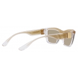 Dolce & Gabbana - Occhiale da Sole Step Injection - Trasparente Oro Glitterato - Dolce & Gabbana Eyewear
