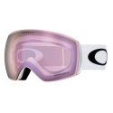 Oakley - Flight Deck™ L - Prizm Snow Hi Pink - Matte White - Maschera da Sci - Snow Goggles - Oakley Eyewear