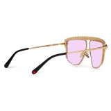 Dolce & Gabbana - DG Crystal Sunglasses - Gold Purple - Dolce & Gabbana Eyewear