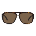 Dolce & Gabbana - DG Crossed Sunglasses - Havana - Dolce & Gabbana Eyewear