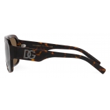 Dolce & Gabbana - Occhiale da Sole DG Crossed - Havana - Dolce & Gabbana Eyewear