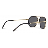 Dolce & Gabbana - Gros Grain Sunglasses - Gold Black - Dolce & Gabbana Eyewear