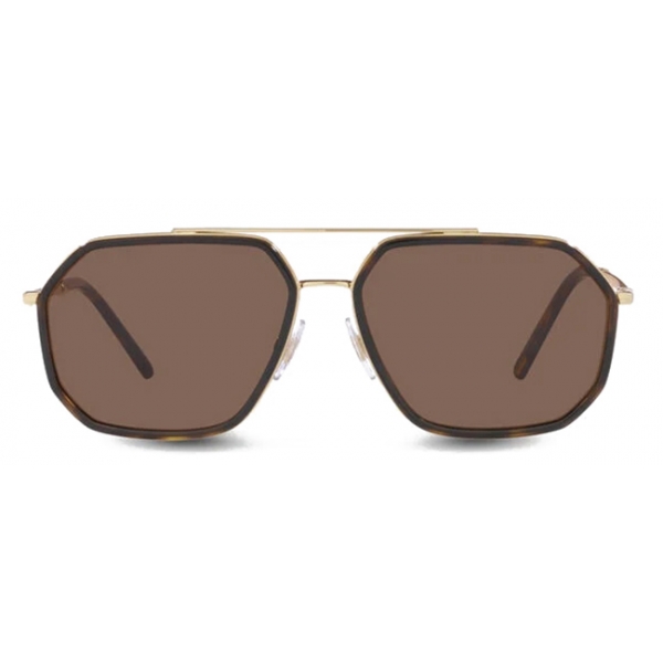 Dolce & Gabbana - Occhiale da Sole Gros Grain - Oro Havana - Dolce & Gabbana Eyewear