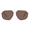 Dolce & Gabbana - Occhiale da Sole Gros Grain - Oro Havana - Dolce & Gabbana Eyewear