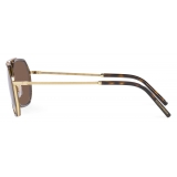 Dolce & Gabbana - Occhiale da Sole Gros Grain - Oro Havana - Dolce & Gabbana Eyewear