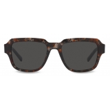 Dolce & Gabbana - DG Crossed Sunglasses - Grey Havana - Dolce & Gabbana Eyewear