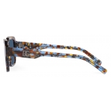 Dolce & Gabbana - Occhiale da Sole DG Crossed - Blu Havana - Dolce & Gabbana Eyewear