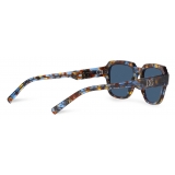 Dolce & Gabbana - Occhiale da Sole DG Crossed - Blu Havana - Dolce & Gabbana Eyewear