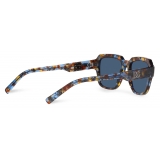 Dolce & Gabbana - Occhiale da Sole DG Crossed - Blu Havana - Dolce & Gabbana Eyewear