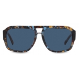 Dolce & Gabbana - Occhiale da Sole DG Crossed - Blu Havana - Dolce & Gabbana Eyewear