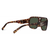 Dolce & Gabbana - Occhiale da Sole DG Crossed - Rosso Havana - Dolce & Gabbana Eyewear