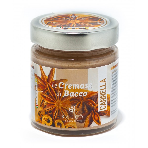 Bacco - Tipicità al Pistacchio - Le Cremose di Bacco - Cinnamon - Artisan Spreadable Creams - 190 g