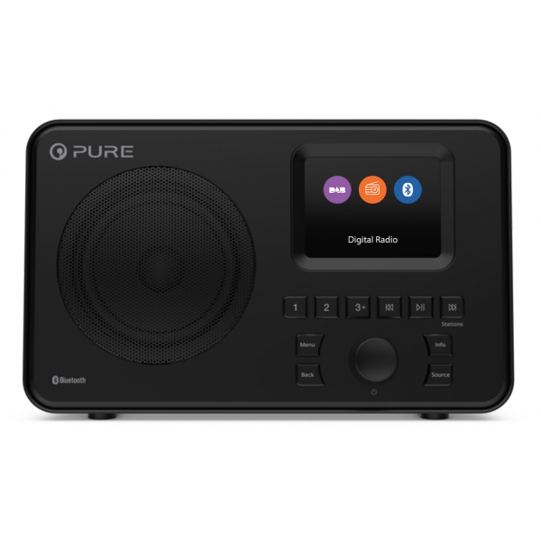 Pure - Elan One - Black - Portable DAB+ Radio with Bluetooth - High Quality Digital Radio