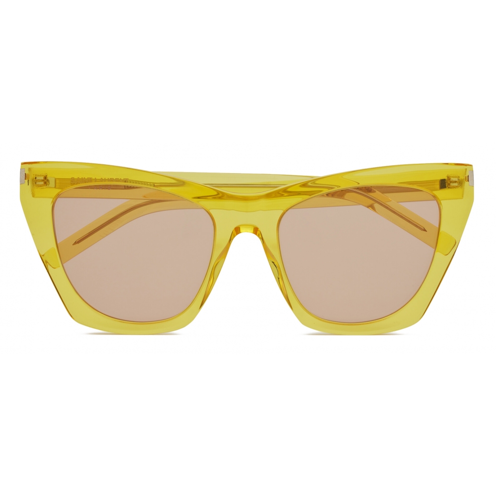 SL 214 Kate Cat Eye Sunglasses in White - Saint Laurent