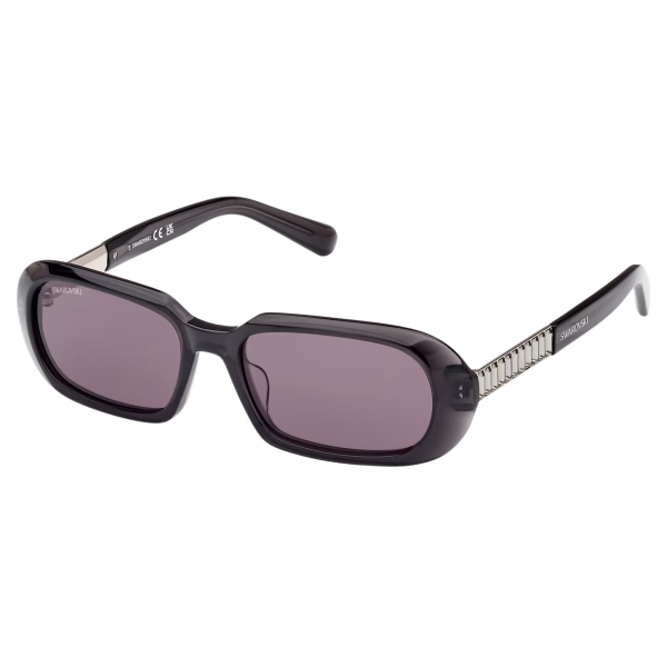 Swarovski - Swarovski Oval Sunglasses - Black - Sunglasses - Swarovski Eyewear