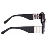 Swarovski - Occhiali da Sole Ottagonale Swarovski - Nero - Occhiali da Sole - Swarovski Eyewear