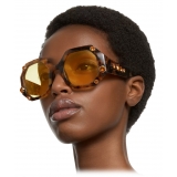 Swarovski - Occhiali da Sole Quadrati Ottagonale Swarovski - Marrone - Occhiali da Sole - Swarovski Eyewear