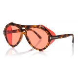 Tom Ford - Neughman Sunglasses - Occhiali da Sole Navigatore - Rosso - FT0882 - Occhiali da Sole - Tom Ford Eyewear